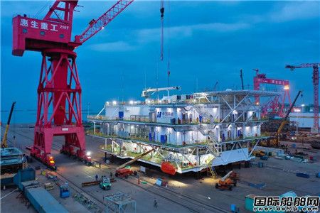 惠生海工交付大連莊河海上風(fēng)電項目升壓站